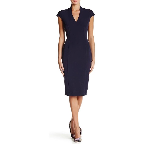 Express Dresses Express Navy Ribbed Sheath Dress Poshmark